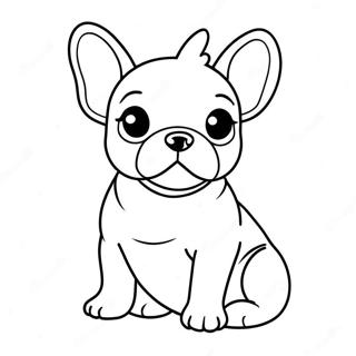 Pagina Para Colorear De Lindo Cachorro Frenchie 11498-9421