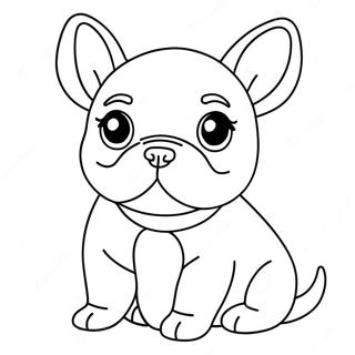 Pagina Para Colorear De Lindo Cachorro Frenchie 11498-9423