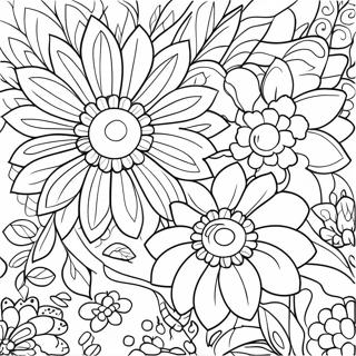 Pagina Para Colorear De Hermosas Flores Para El Dia De La Madre 11508-9429