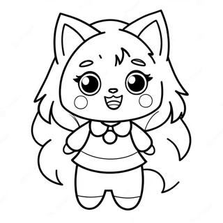 Chica Lobo De Gacha Life Páginas Para Colorear