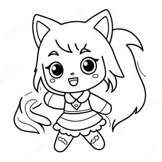 Pagina Para Colorear De Linda Chica Lobo De Gacha Life 11518-9438