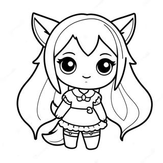 Pagina Para Colorear De Linda Chica Lobo De Gacha Life 11518-9440