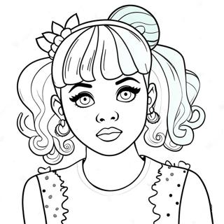 Pagina Para Colorear De Melanie Martinez Con Cabello Colorido 11528-9448