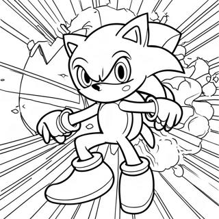 Pagina Para Colorear De Sonic Plateado En Accion 11578-9487