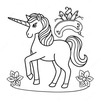 Pagina Para Colorear De Un Unicornio Magico 11587-9491