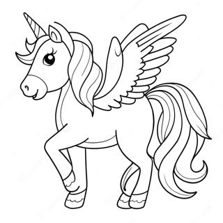 Pagina Para Colorear De Un Unicornio Magico 11587-9492