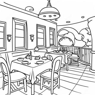 Pagina Para Colorear De Un Acogedor Restaurante Familiar 11598-9503