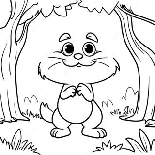 Pagina Para Colorear De Lorax Bonito Con Arboles 1162-930