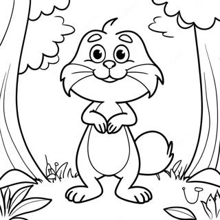 Pagina Para Colorear De Lorax Bonito Con Arboles 1162-932