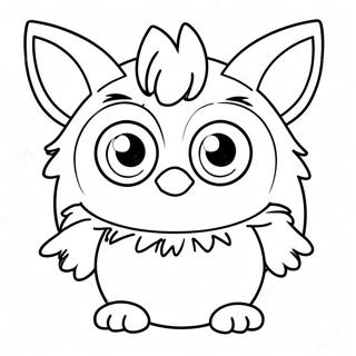 Pagina Para Colorear De Un Lindo Furby Con Ojos Grandes 11638-9534