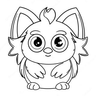 Pagina Para Colorear De Un Lindo Furby Con Ojos Grandes 11638-9535