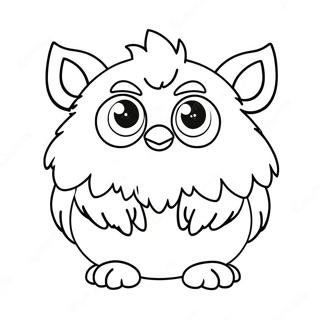 Pagina Para Colorear De Un Lindo Furby Con Ojos Grandes 11638-9536