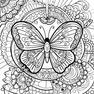 Pagina Para Colorear De Mandala De Mariposa Unica 11737-9635