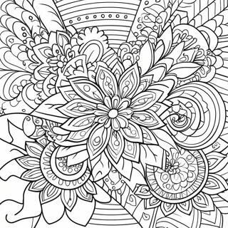 Pagina Para Colorear De Mandala De Flores De Relajacion 11797-9676