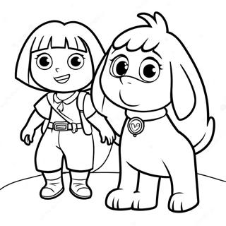 Dora Y Botas Páginas Para Colorear