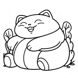 Pagina Para Colorear De Snorlax Durmiendo 11907-9748