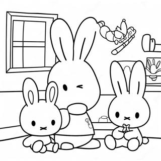 Pagina Para Colorear De Miffy Con Amigos 11928-9765