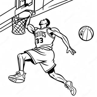 Pagina Para Colorear De Un Jugador De Baloncesto De Los Celtics Haciendo Un Mate 11978-9807