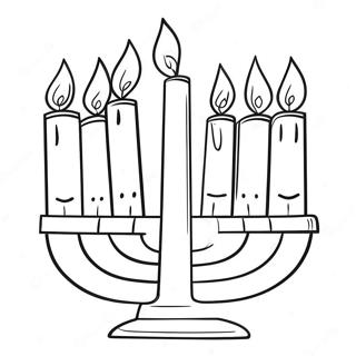 Pagina Para Colorear De Una Adorable Menorah 11988-9814