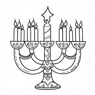 Pagina Para Colorear De Una Adorable Menorah 11988-9816