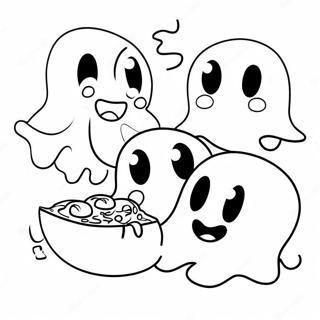 Pagina Para Colorear De Pacman Lindo Comiendo Fantasmas 1202-962