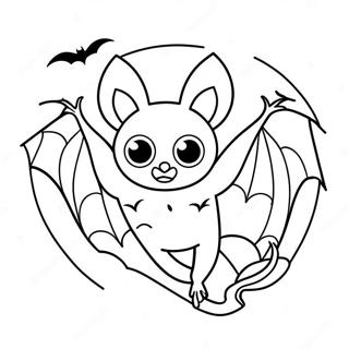 Pagina Para Colorear De Murcielago De Halloween 12107-9906