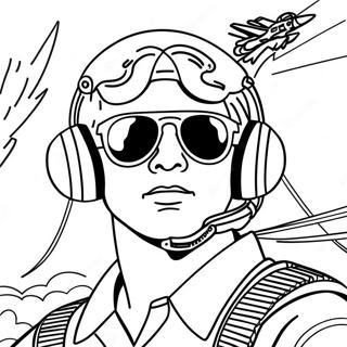 Top Gun Páginas Para Colorear