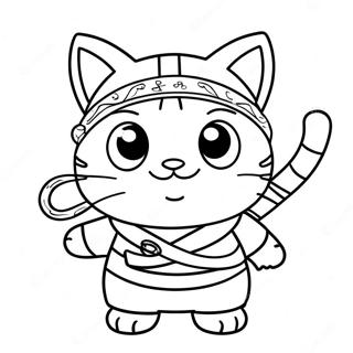 Pagina Para Colorear De Un Gato Ninja 12197-10153