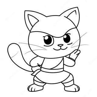 Pagina Para Colorear De Un Gato Ninja 12197-10154