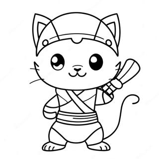 Pagina Para Colorear De Un Gato Ninja 12197-10155