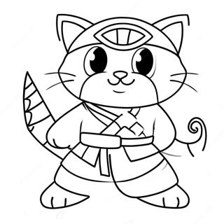 Gato Ninja Páginas Para Colorear