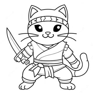 Pagina Para Colorear De Un Gato Ninja 12197-9978