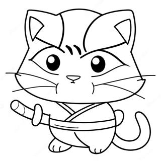 Pagina Para Colorear De Un Gato Ninja 12197-9979