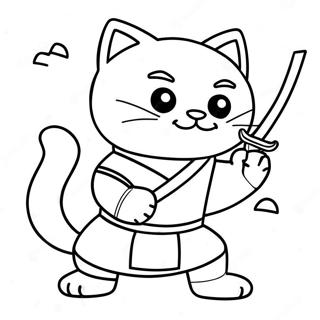 Pagina Para Colorear De Un Gato Ninja 12197-9980