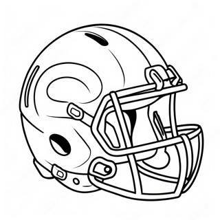 Pagina Para Colorear De Un Diseno Colorido De Casco De Futbol 12228-10183