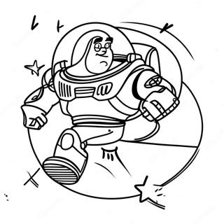 Pagina Para Colorear De Buzz Lightyear En El Espacio 1222-979