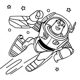 Pagina Para Colorear De Buzz Lightyear En El Espacio 1222-980