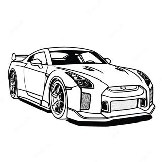 Pagina Para Colorear De Coche Deportivo Gtr 12287-10051