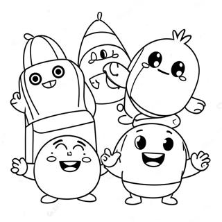 Pagina Para Colorear De Personajes Divertidos De Oddbods 12328-10085