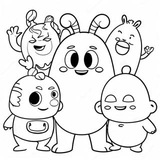 Pagina Para Colorear De Personajes Divertidos De Oddbods 12328-10261