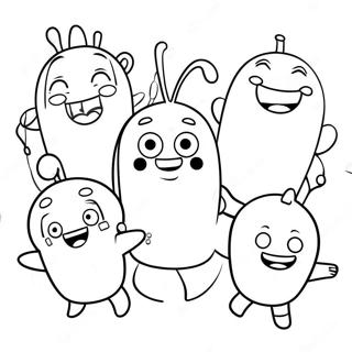 Pagina Para Colorear De Personajes Divertidos De Oddbods 12328-10263