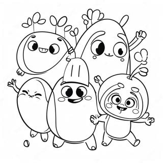 Pagina Para Colorear De Personajes Divertidos De Oddbods 12328-10264