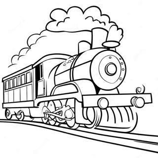 Pagina Para Colorear De Un Colorido Tren De Juguetes 12358-10109