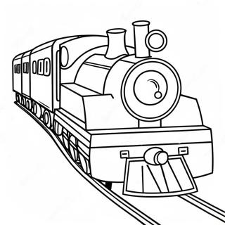 Pagina Para Colorear De Un Colorido Tren De Juguetes 12358-10287