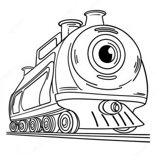 Pagina Para Colorear De Un Colorido Tren De Juguetes 12358 10288