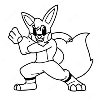 Pagina Para Colorear De Lucario En Pose De Batalla 12368-10117