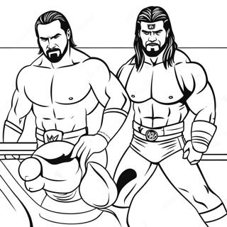 Pagina Para Colorear De Superestrellas De Wwe En Accion 12388-10135