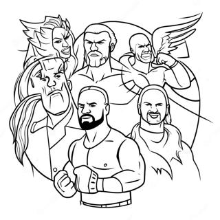 Pagina Para Colorear De Superestrellas De Wwe En Accion 12388-10312