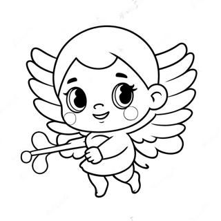 Pagina Para Colorear De Cupido Bonito Con Flechas De Corazon 12418-10336