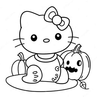 Pagina Para Colorear De Hello Kitty Con Calabaza 12448-10359